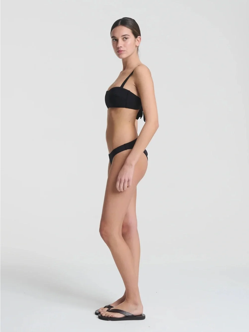 NWT Portofino Bikini Top Black Recycled Elastane Size Large